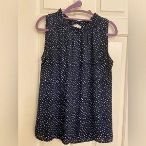 Loft Outlet brand sleeveless blouse.